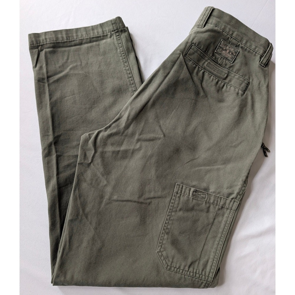 Duck Head Expedition Pants Mens 32x32 Olive Green Peached Canvas Utility